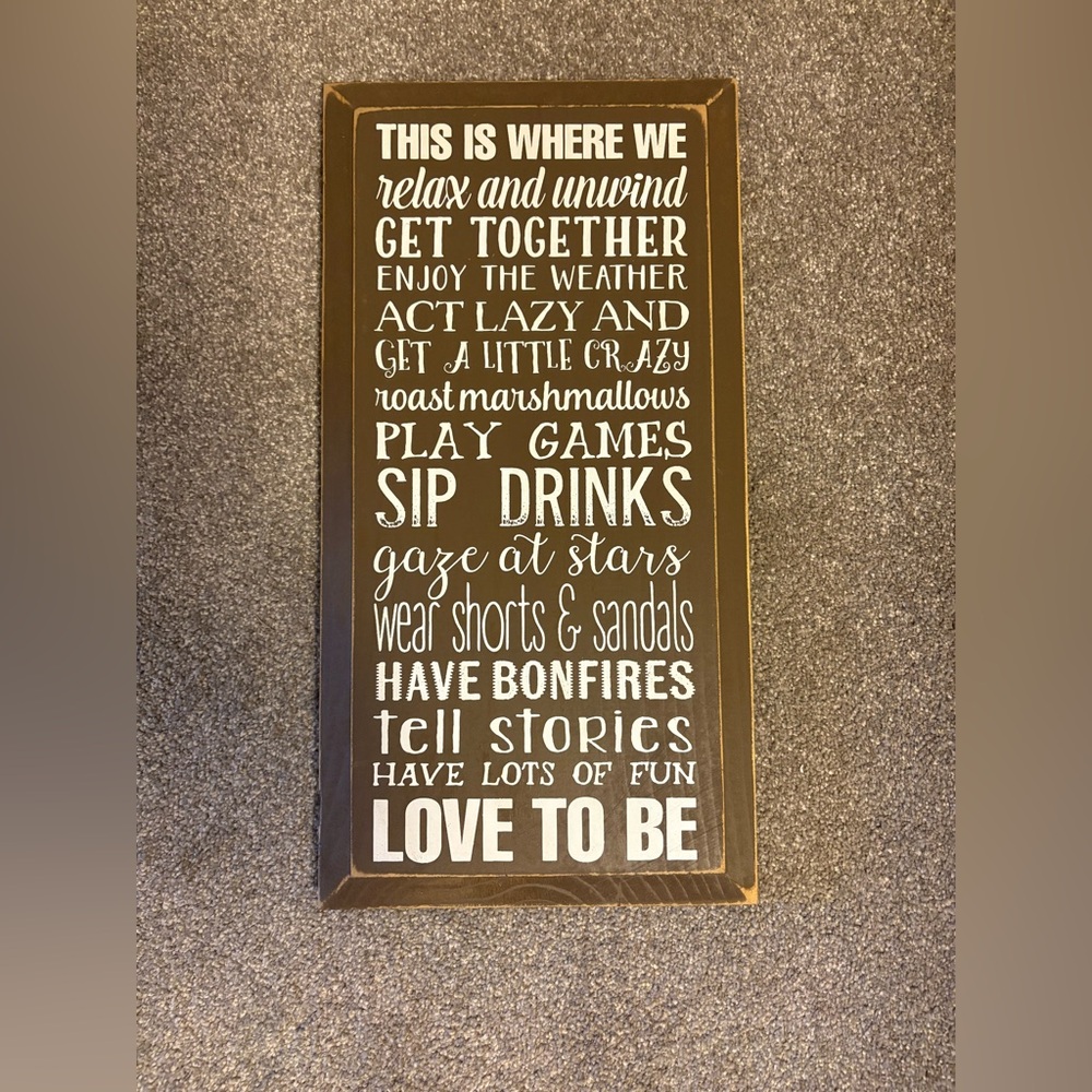 Cabin, Lake House, Camper-Anywhere you “Love to be” Wall Sign